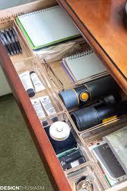 A nightstand organizer that accommodates your phone, keys, wallet watch and possible other stuff that you can cram in there. 5 Quick And Easy Drawer Organizer Projects To Declutter Your Home