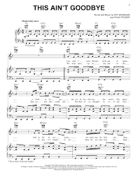 Train This Ain T Goodbye Sheet Music Pdf Notes Chords Rock Score Piano Vocal Guitar Right Hand Melody Download Printable Sku 76175