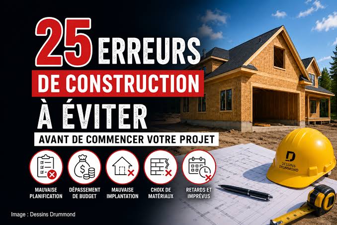 25 erreurs de construction qui peuvent vous coûter des milliers $