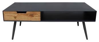 Mid century modern style black & white coffee table: Milleto Black Mid Century Coffee Table Midcentury Coffee Tables By Rustic Edge Houzz