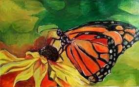 Gordon semmens' prints orange butterfly and greenery closeup and orange and black butterfly in greenery beautifully capture the majesty of the monarch on its own, as do the pieces orange and black butterfly on white from designpics and monarch. Monarch Butterfly Painting By Rupinder Kaur Saatchi Art