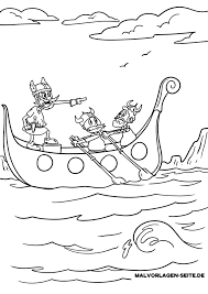 A coloring page with a viking house hidden in the forest. Coloring Page Vikings Free Coloring Pages