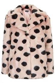 Black And White Polka Dot Fur Coat Polka Dot Coat Pink Faux Fur Coat Pastel Faux Fur Coat Faux Fur Coat