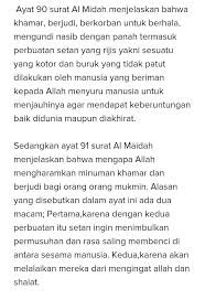 So shun them so you may be successful. Jelaskan Makna Dari Surah Almaidah Ayat 90 91 Brainly Co Id