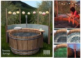 Offering a barbecue and hot tub, escape for two cabins is situated in soldotna. Second Life Marketplace Serenity Springs Hot Tub For Two Lisp Bazaar Mesh