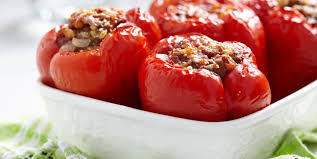Poivrons Farcis Au Boeuf Epice Une Viande De Boeuf Parfumee Un Boulghour Tendre Et Moelleux Recette Recette Poivron Farci Poivrons Farcis Recette Poivron