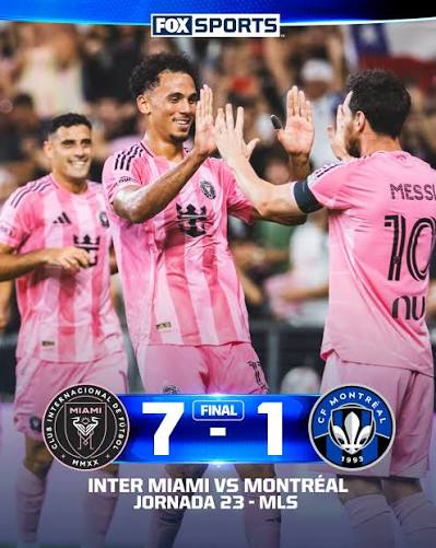 INTER MIAMI NO TUVO PIEDAD Y DESTROZÓ AL MONTRÉAL 🤯 ⚽️ Lionel Messi se  lució con cuatro anotaciones en el Inter Miami vs Montréal, donde las  Garzas terminaron ganando por 7-1. 👏