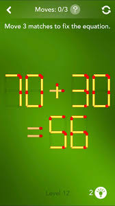 The puzzle game has you collapsing stacked match sticks in an effort to drop a set number of matches off the bottom of the screen. Match Math Puzzle Puzzles