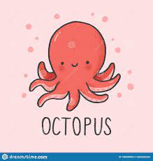 Octopus cartoon drawing, fictional character, cuteness png. Illustration About Cute Octopus Hand Drawn Cartoon Animal Character Hand Drawing Cartoon Cartoon Drawings Of Animals Cute Cartoon Drawings Cartoon Drawings