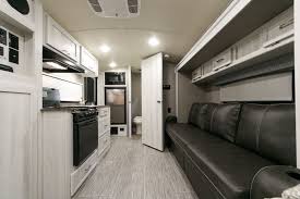 The bathroom in this model goes all the way across the back end of the coach giving you the most space you can get in a unit this size. New 2018 Forest River Rockwood Geo Pro 19fbs Travel Trailer Camper Rv Clearance Ebay Travel Trailer Camper Rv