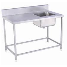 Kitchen sink kitchen kitchen sink handmade nuomi superior quality handmade 304 stainless steel kitchen sink. Auto Pack Machines Table With Sink Silver Matte Finish Amazon In Home Improvement