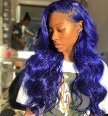 Hair Color Inspiration Voluminous Hair Extensions Royal Blue Hair Purple Hair Violet Hair Color Custom Color Blue Hair Black Girl Hair Styles Blue Hair