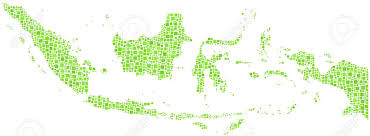 Map Of The Republic Of Indonesia In A Mosaic Of Green Squares Royalty Free Cliparts Vectors And Stock Illustration Image 21525767