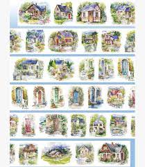 16 8 花间小镇 very high quality washi tape only today big discount size 7cm 10m watercolor illustration washi tape washi