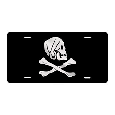 Pirate Henry Avery's Jolly Roger Flag Novelty Front License Plate