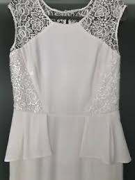 Als weiblicher gast auf einer hochzeit gibt es ein paar grundlegende moderegeln zu befolgen. Apart Glamour Spitze Standesamt Hochzeit Kleid Schosschen 40 Creme Weiss Ebay