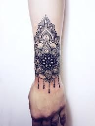 I Like The Beaded Drops And Shading Cuff Tattoo Wrist Tattoos Hand Tattoos