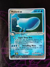 Multiple wailord appeared in piplup, pansage, and a meeting of the times!. Pokemon Card Wailord Ex 100 100 Holo Toys Games Board Games Cards On Carousell