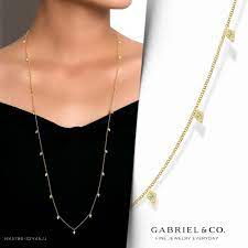 32 14k Yellow Gold Kite Drop Diamond Station Necklace Mala Bead Necklace Station Necklace Beaded Tassel Necklace