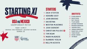 Jun 07, 2021 · usa vs. Concacaf Nations League Final Usa Vs Mexico Lineup Schedule Tv Channels