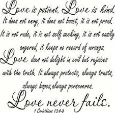 Bible verses related to love is patient from the king james version (kjv) by relevance. Xl 1 Corinthians 13 4 8 V2 Large Size Bible Verse Wall Decal Love Patient Ebay