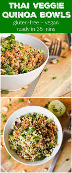 Thai Veggie Quinoa Bowls Gluten Free Vegan Rezept Rezepte Einfache Gerichte Mahlzeit