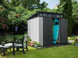 A perfect blend of modern design and ruggedness, the cleverly architecture of the artisan 9×7 shed provides the ideal outdoor storage solution for your garden. Plastic Pent Roof Sheds Quality Plastic Sheds