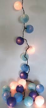 stoff ball lichterkette blau weiss kugel lichterketten amazon de kuche haushalt diy bastelideen lichterkette diy craft projects