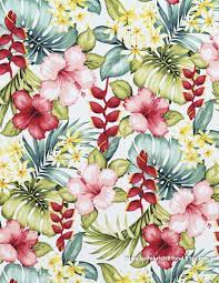 Tropical Floral Fabric Pink Hibiscus Heliconia Plumeria Flowers And Monstera Leaves Cotton Dress Quality B Trendy Flowers Flower Wallpaper Tropical Floral