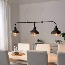 Agunnaryd Hangeleuchte Mit 3 Lampen Schwarz Ikea Deutschland Pendant Lighting Over Dining Table Black Lamps Pendant Lights Chandeliers