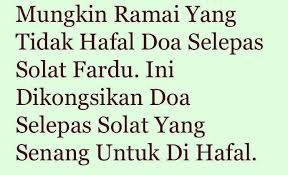 Doa ini juga boleh di jadikan sebagai salah satu bacaan doa selepas solat terutama sekali boleh diamalkan selepas solat subuh dan selepas asar agar diri kita, ahli. Doa Selepas Solat Fardhu Yang Viral Muafakat Johor Facebook