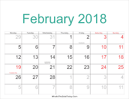 With these free calendar wallpapers for the month of february 2018, we are closing this article. February 2018 Calendar Printable With Holidays Whatisthedatetoday Com