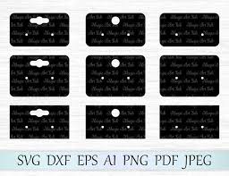 Earring Display Cards Svg Earring Cards Template Earring Display Svg Earring Cards Cricut Earring Cards Display Cards Earring Cards Template Earring Cards