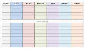 Imprimer Emploi Du Temps Journalier Heure Par Heure Scolaire Emploi Du Temps Emploi Du Temps Scolaire Pas Le Temps
