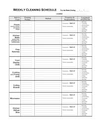 cleaning schedule template task list templates