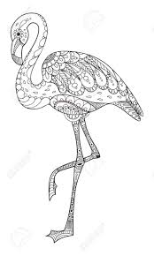 Flamingo Zentangle Dibujado A Mano Ilustracion Grafica Paginas Para Colorear De Animales Mandalas Mandalas Para Colorear Animales
