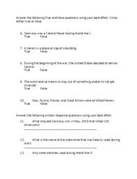 Test your knowledge of the 'war to end all wars' with this quiz written by historian mark . World War I Quiz By Lindsey Furnas Teachers Pay Teachers