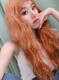 Chaeyoung Twice Orange New Hair Kpop Hair Color Hair Beauty Long Hair Styles No doubt, red is this color for me, gives him a cuter vibe. chaeyoung twice orange new hair