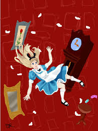 Alice down the rabbit hole. Alice Falling Down The Rabbit Hole By Kittyness21 On Deviantart