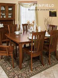 Our amish dining room sets could be what you've been looking for to create that perfect warm, welcoming environment and at the same time also fit your taste and style requirements. Dine In Casual Contemporary Style With The Madison Amish Dining Set Featuring A Solid Wood Leg Wooden Dining Set Wooden Dining Chairs Dining Room Furniture