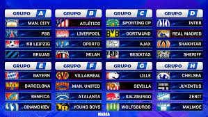 Champions League The Complete 2021 22 Champions League Group Stage Draw Marca