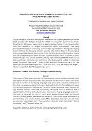 Dalam kehidupan kita juga sinonim dengan lagu budi bahasa budaya kita. Https Ejournal Unib Ac Id Index Php Korpus Article Download 6787 3386