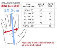 dakine bike glove size chart images gloves and