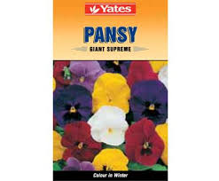 Yates Giant Supreme Pansy Flower Seeds Pansies Book Cover