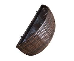 Luckily this coastal 3 piece wicker basket set will save you space in style. Rattan Hand Woven Oval Hanging Wall Baskets Flower Pots Planters Garden Furniture In Brown Buy Online In Brunei At Brunei Desertcart Com Productid 77964729
