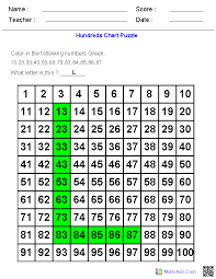 Free Printable Letter L Hundreds Chart Letter L