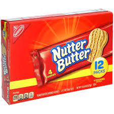 About this item one box with 12 snack packs (4 cookies per pack) of nutter butter peanut butter sandwich cookies peanut butter cookies made with real peanut butter for a salty and sweet treat Nutter Butter Cookies 12x4er Online Kaufen Im World Of Sweets Shop