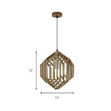 Single Light Wooden Frame Hanging Light Nordic Indoor Pendant Light For Bedroom Takeluckhome Com