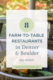 8 Farm To Table Restaurants In Denver Boulder Bouldering Denver Restaurants Boulder Restaurants