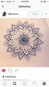Love This Daisy Sunflower Mandala Tattoos Sunflower Mandala Sunflower Tattoos